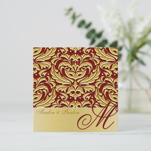 Uitnodiging tot het huwelijk van het goudmetaal (Staand voorkant)