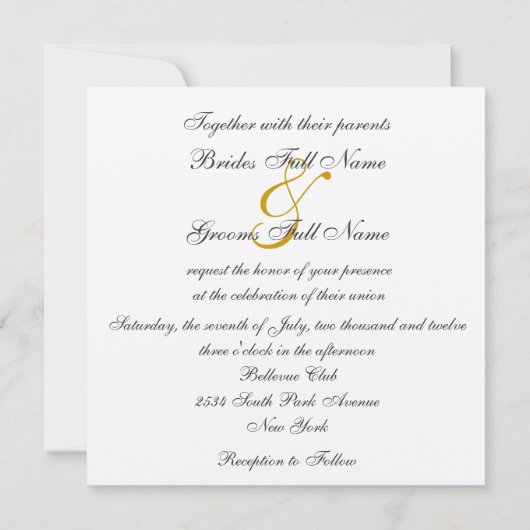 Uitnodiging tot het huwelijk van Leopard (Achterkant)