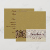 Uitnodiging tot het huwelijk van Leopard (Voorkant / Achterkant)