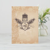  uitnodiging tot het huwelijk van Peacock 1.0 (Staand voorkant)