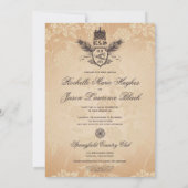  uitnodiging tot het huwelijk van Peacock 1.0 (Achterkant)