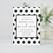 Uitnodiging tot het huwelijk van Polka Dot (Staand voorkant)
