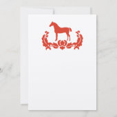 Uitnodiging tot het huwelijk van Rood en Wit Damas (Achterkant)