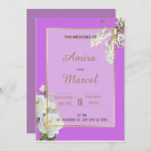 Uitnodiging tot het huwelijk van Rosy (Voorkant / Achterkant)