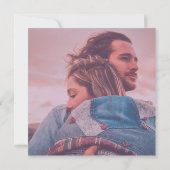 Uitnodiging tot het huwelijk van Rustige Floral Pi (Achterkant)