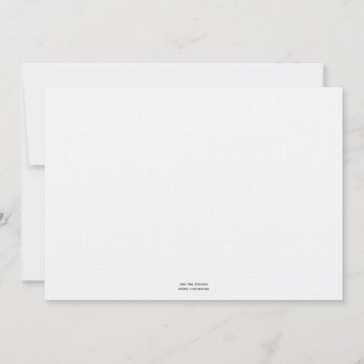 Uitnodiging tot het huwelijk van Starfish - Blue (Achterkant)