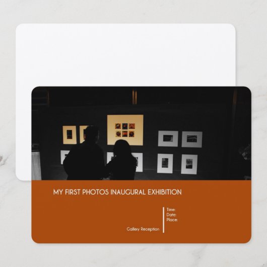 Uitnodiging tot het inaugurale tentoonstellen (Voorkant / Achterkant)