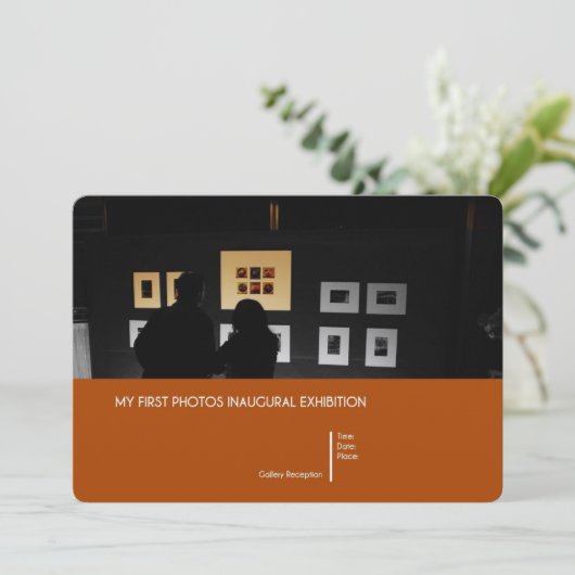 Uitnodiging tot het inaugurale tentoonstellen (Staand voorkant)