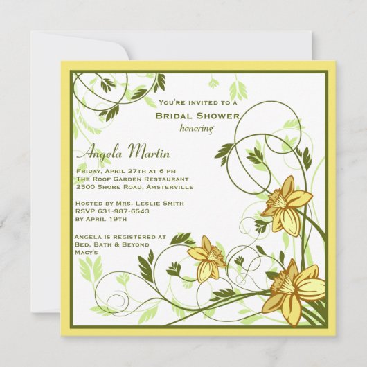 Uitnodiging tot het indienen van affodillen (Voorkant)