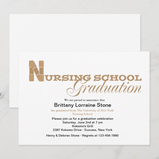 Uitnodiging tot het indienen van Afstuderen voor m (Voorkant / Achterkant)