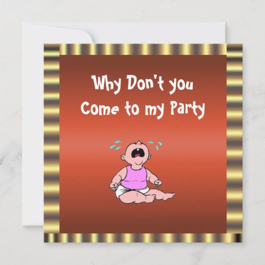 Uitnodiging tot het indienen van baby (Voorkant)