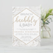 Uitnodiging tot het indienen van Baby shower met b (Staand voorkant)