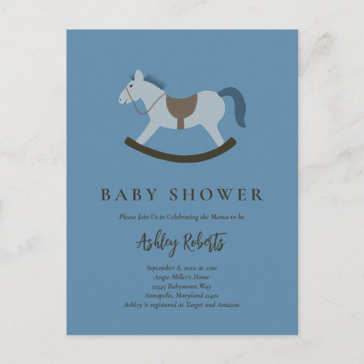 Uitnodiging tot het indienen van Baby shower met R (Voorkant)
