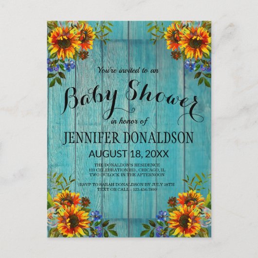 Uitnodiging tot het indienen van Baby shower met r (Voorkant)