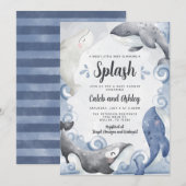 Uitnodiging tot het indienen van Baby shower op de (Voorkant / Achterkant)