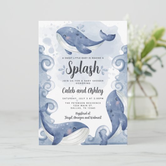 Uitnodiging tot het indienen van Baby shower op de (Staand voorkant)