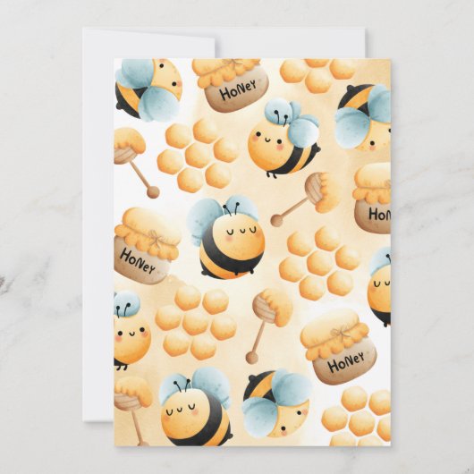 Uitnodiging tot het indienen van Baby shower van h (Achterkant)