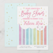 Uitnodiging tot het indienen van Baby shower voor (Voorkant / Achterkant)