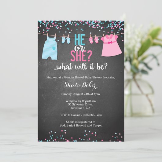 Uitnodiging tot het indienen van Baby showers (Staand voorkant)