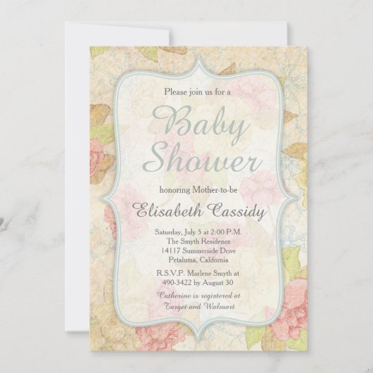   uitnodiging tot het indienen van Baby showers (Voorkant)