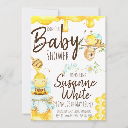 Uitnodiging tot het indienen van Baby showers bij  (Voorkant)