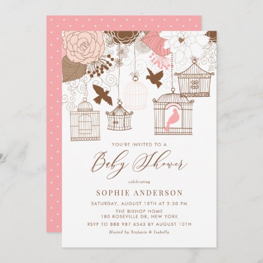 uitnodiging tot het indienen van Baby showers in (Voorkant / Achterkant)