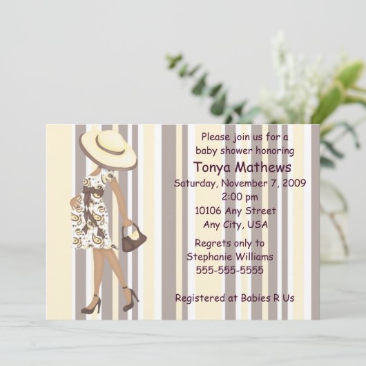 Uitnodiging tot het indienen van Baby showers in d (Staand voorkant)