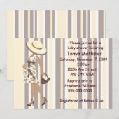 Uitnodiging tot het indienen van Baby showers in d (Voorkant / Achterkant)