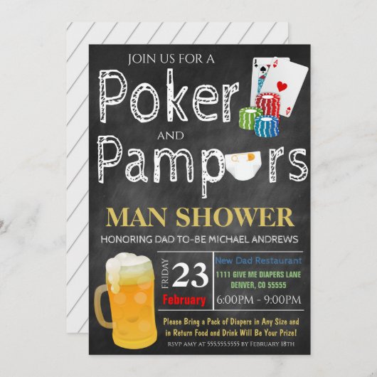 Uitnodiging tot het indienen van Baby showers in P (Voorkant / Achterkant)