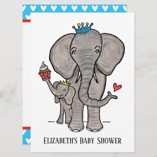Uitnodiging tot het indienen van Baby showers met (Voorkant / Achterkant)
