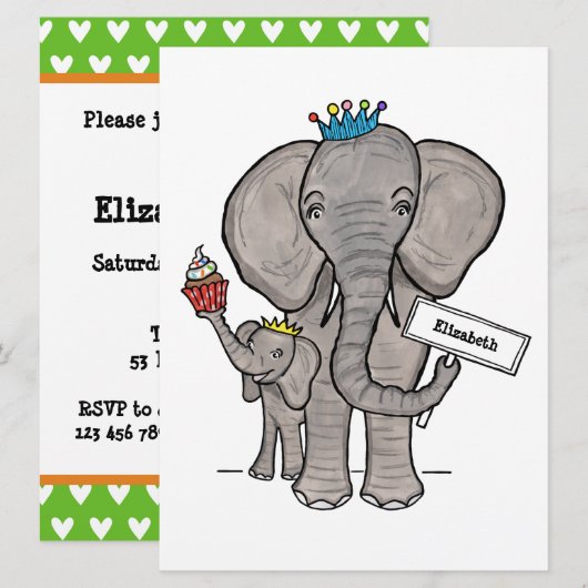 Uitnodiging tot het indienen van Baby showers met (Voorkant / Achterkant)