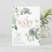 Uitnodiging tot het indienen van Baby showers met  (Staand voorkant)