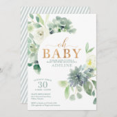 Uitnodiging tot het indienen van Baby showers met  (Voorkant / Achterkant)