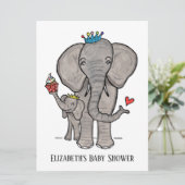 Uitnodiging tot het indienen van Baby showers met (Staand voorkant)