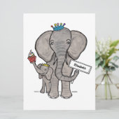 Uitnodiging tot het indienen van Baby showers met (Staand voorkant)