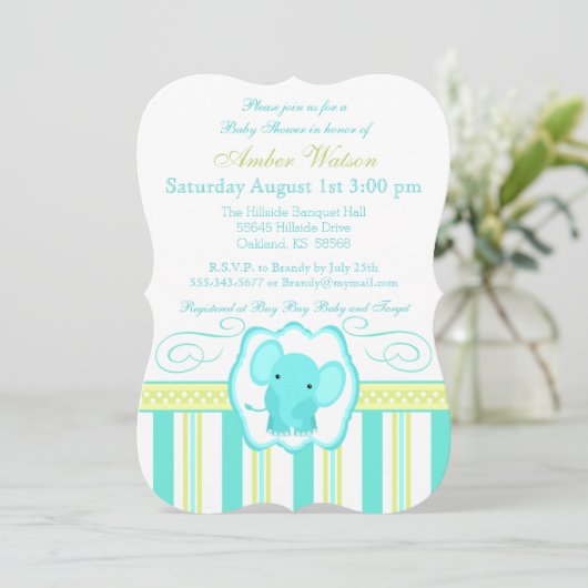 Uitnodiging tot het indienen van Baby showers met (Staand voorkant)