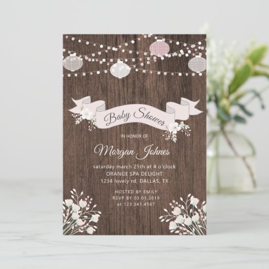 Uitnodiging tot het indienen van Baby showers met  (Staand voorkant)