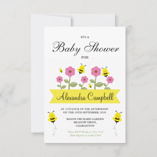 Uitnodiging tot het indienen van Baby showers met (Voorkant)