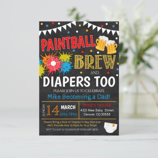 Uitnodiging tot het indienen van Baby showers met (Staand voorkant)