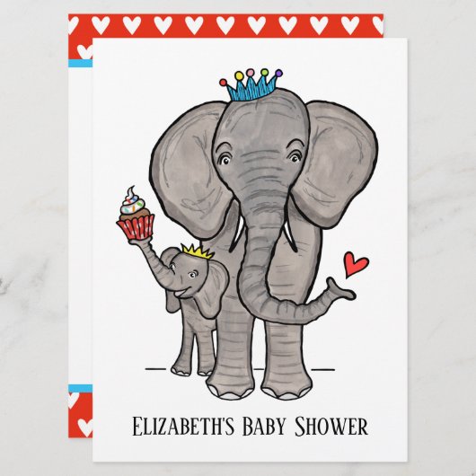 Uitnodiging tot het indienen van Baby showers met  (Voorkant / Achterkant)