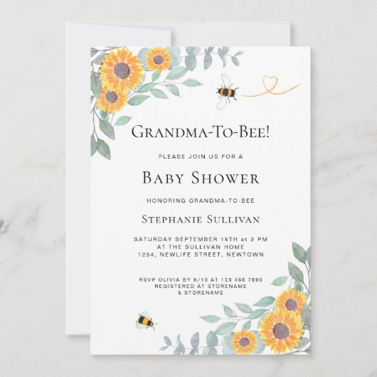 Uitnodiging tot het indienen van Baby showers met  (Voorkant)