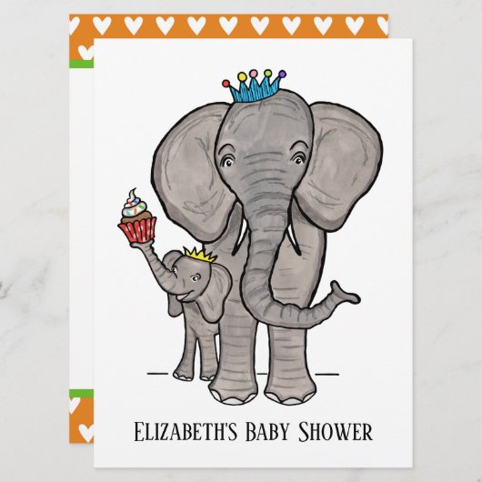 Uitnodiging tot het indienen van Baby showers met  (Voorkant / Achterkant)