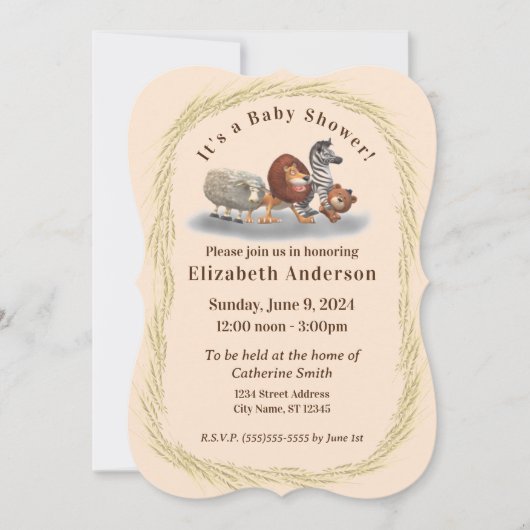Uitnodiging tot het indienen van Baby showers met  (Voorkant)