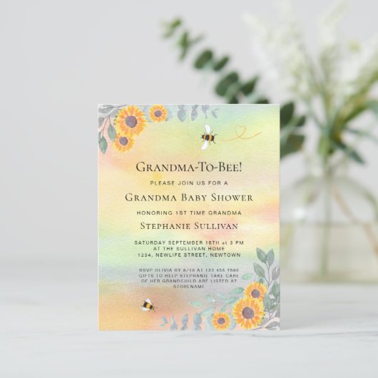 Uitnodiging tot het indienen van Baby showers op b (Staand voorkant)