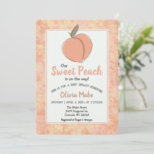 Uitnodiging tot het indienen van Baby showers op b (Staand voorkant)