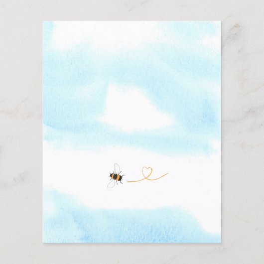 Uitnodiging tot het indienen van Baby showers op b (Achterkant)