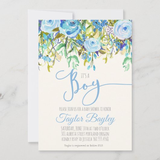 uitnodiging tot het indienen van Baby showers van  (Voorkant)