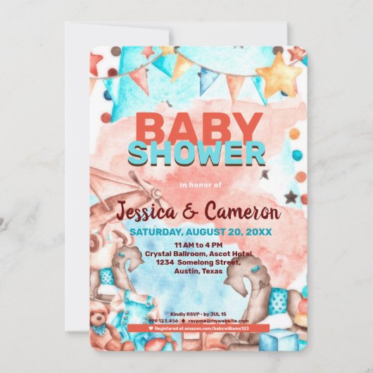 Uitnodiging tot het indienen van Baby showers voor (Voorkant)