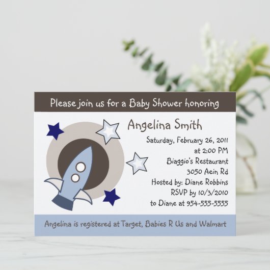 Uitnodiging tot het indienen van Baby showers voor (Staand voorkant)