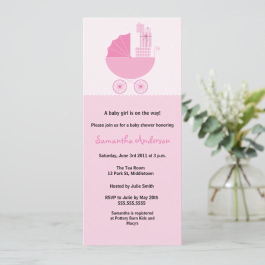 Uitnodiging tot het indienen van Baby showers voor (Staand voorkant)